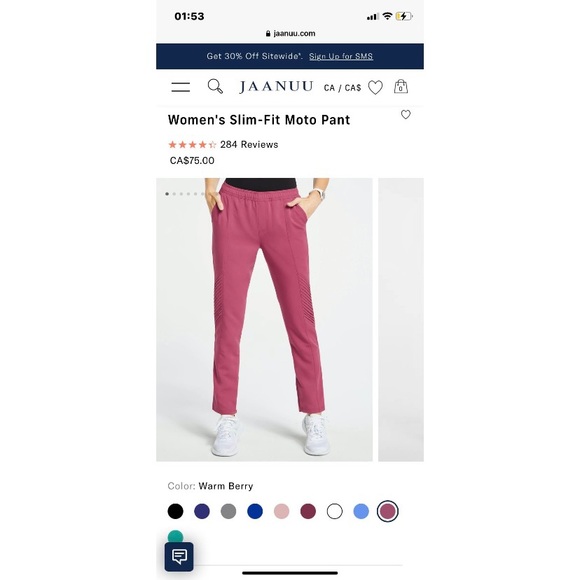 Jaanuu Scrubs, Warm Berry - Picture 3 of 6